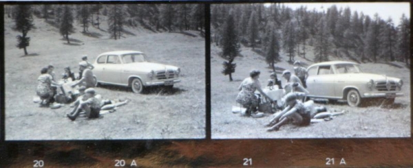 Borgward Isabella Europetour 1956 hundredthirty Photofilmstrips (4391)